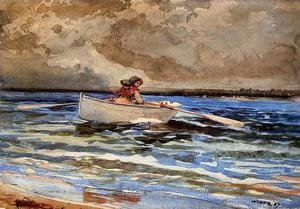 Winslow Homer - Rowing at Prout's Neck