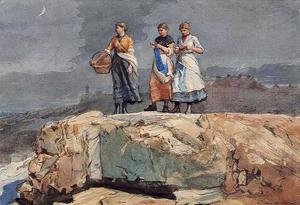 Winslow Homer - Where are the Boats? (or On the Cliffs)