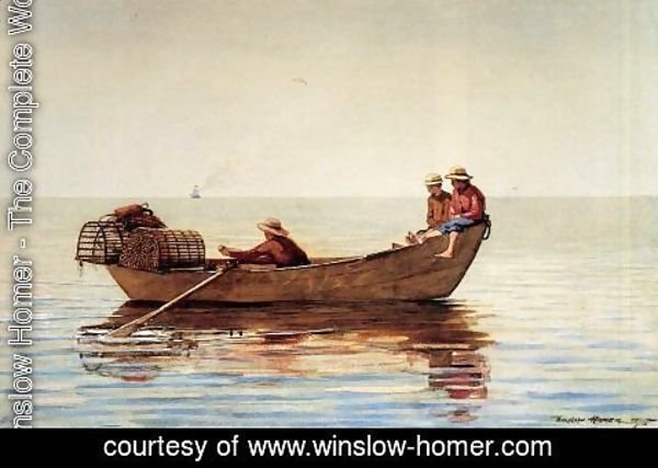 Winslow Homer - Three Boys in a Dory with Lobster Pots