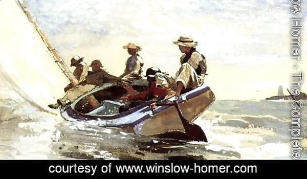 Winslow Homer - Sailing the Catboat