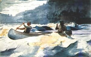 Winslow Homer - Shooting the Rapids, Saguenay River