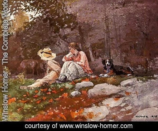 Winslow Homer - Flock of Sheep, Houghton Farm