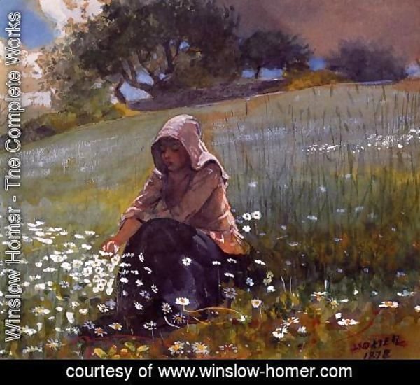 Winslow Homer - Girl and Daisies