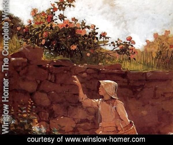 Winslow Homer - Girl in a Garden