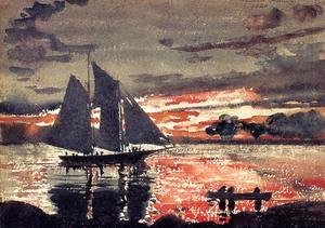 Winslow Homer - Sunset Fires
