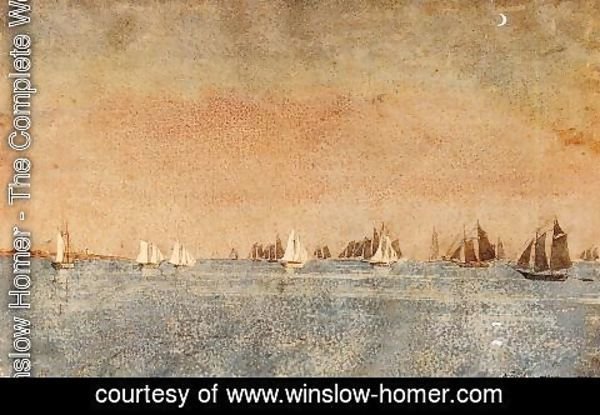 Winslow Homer - Gloucester Harbor, Fishing Fleet