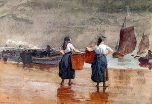 Winslow Homer - Fishergirls on the Beach, Tynemouth