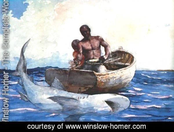 Winslow Homer - Shark Fishing