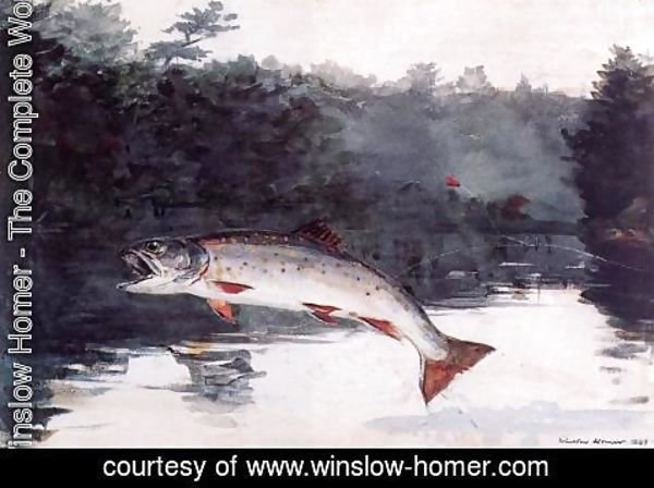 Winslow Homer - Leaping Trout I