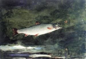 Winslow Homer - Leaping Trout II