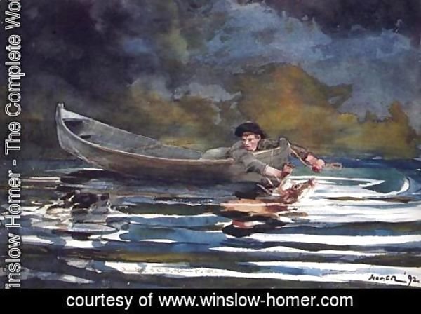 Winslow Homer - Hound and Hunter (sketch)
