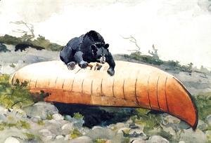 Winslow Homer - Bear and Canoe