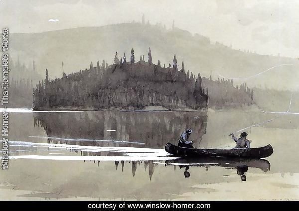 Two Men in a Canoe