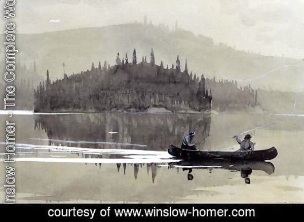 Winslow Homer - Two Men in a Canoe