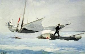 Winslow Homer - Stowing the Sail