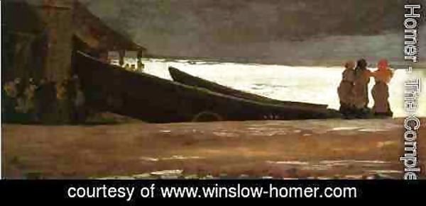 Winslow Homer - Watching a Storm on the English Coast