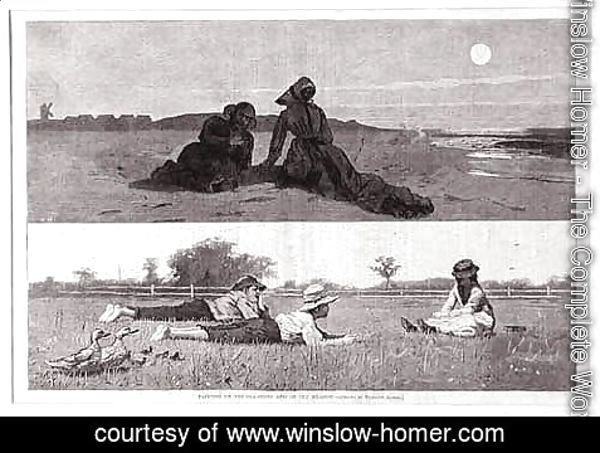 Winslow Homer - Flirting on the Seashore and on the Meadow
