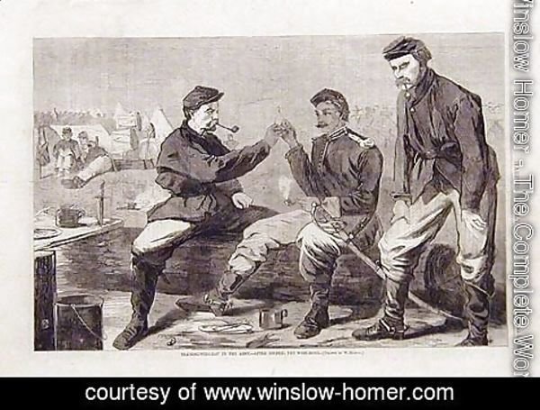 Winslow Homer - Thanksgiving Day in the Army- After Dinner: The wishbone