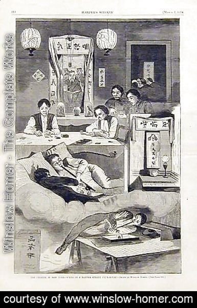 The Chinese in New York, scene in a Baxter Street Clubhouse