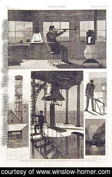 Winslow Homer - Watch-tower, corner of Spring and Varick Streets, New York