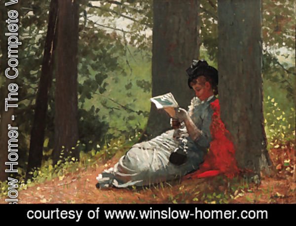 Girl Reading Under an Oak Tree
