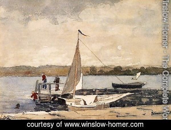 Winslow Homer - A Sloop at a Wharf, Gloucester