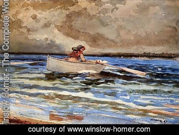 Winslow Homer - Rowing at Prout's Neck