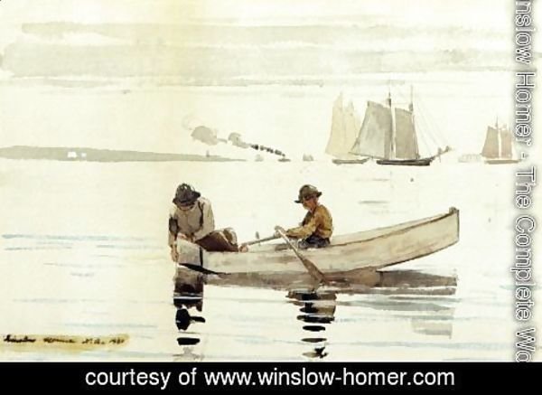 Winslow Homer - Boys Fishing, Gloucester Harbor