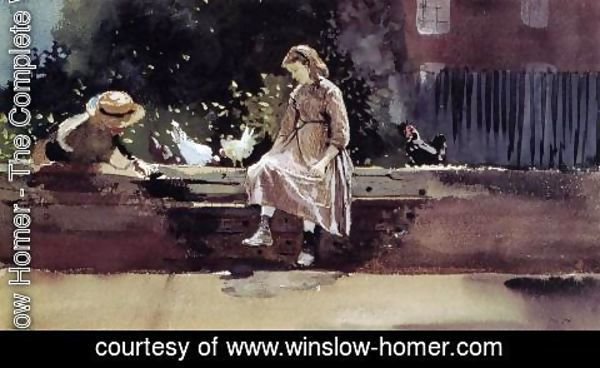 Winslow Homer - The Farmyard Wall