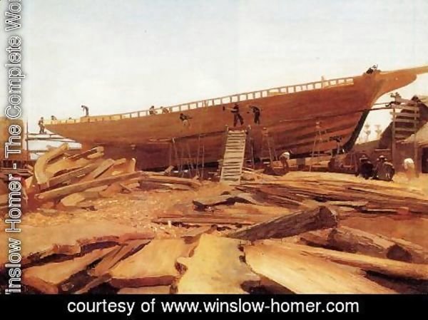 Winslow Homer - Shipbuilding at Gloucester