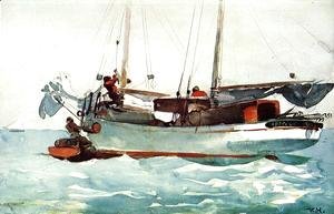 Winslow Homer - Taking on Wet Provisions (Schooner marked Newport, K.W.)
