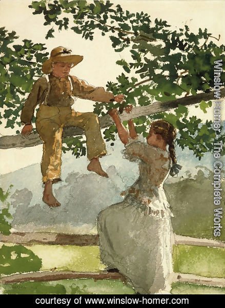 Winslow Homer - On the Fence