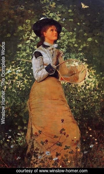 Winslow Homer - The Butterfly Girl