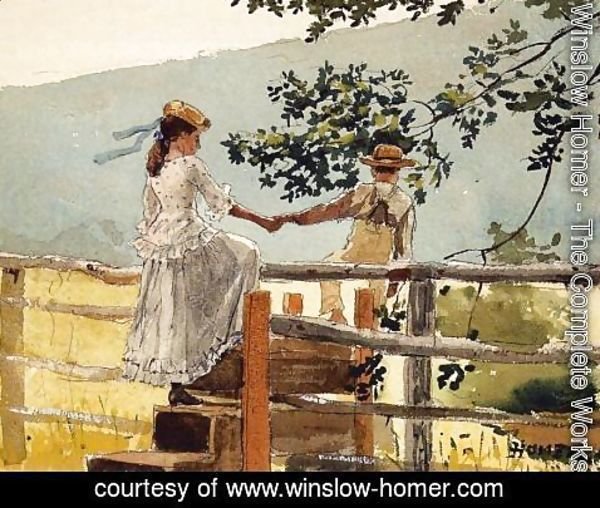 Winslow Homer - On the Stile