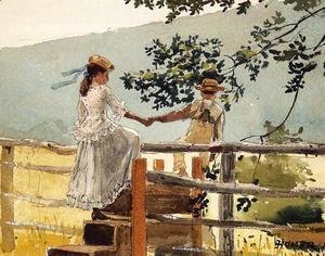 Winslow Homer - On the Stile