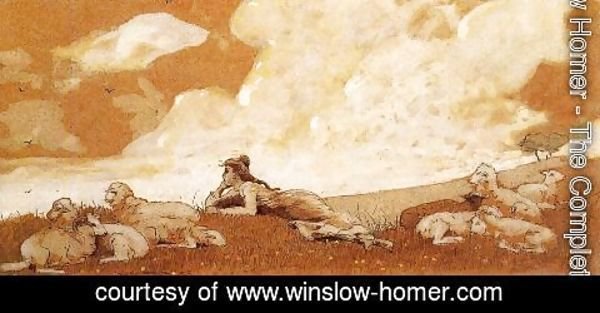 Winslow Homer - Girl and Sheep