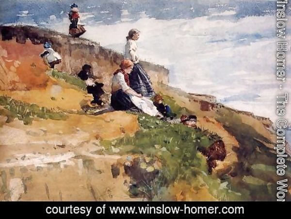 Winslow Homer - On the Cliff