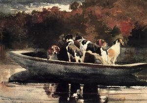 Winslow Homer - Dogs in a Boat
