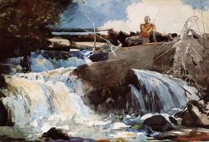 Winslow Homer - Casting in the Falls
