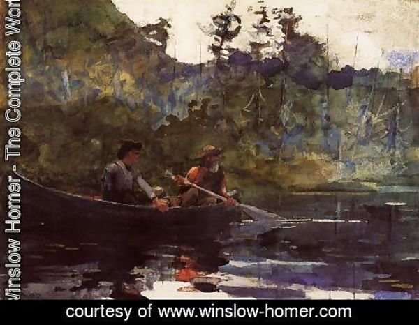 Winslow Homer - Canoeing in the Adirondacks