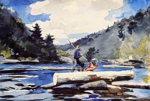 Winslow Homer - Hudson River, Logging