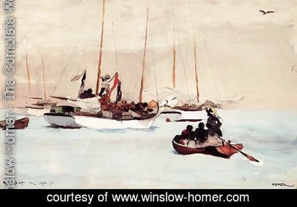 Winslow Homer - Schooner at Anchor, Key West
