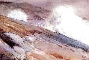 Winslow Homer - Surf on Cliffs