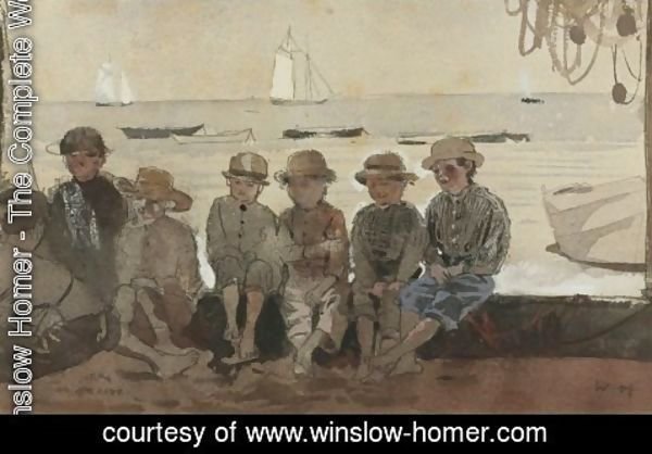 Winslow Homer - Boys on a Dock (Boys Sitting on a Wharf)